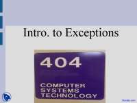 Exceptions - Introduduction to Jave Programming - Lecture Slides