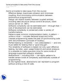 Epilogue - Principles of Software Development - Lecture Notes - Docsity