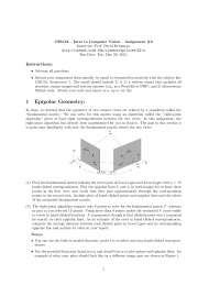 Epipolar Geometry - Introduction to Computer Vision - Assignment