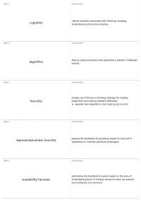 Psychology Terms and Concepts