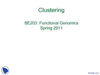 Clustering - Introduction to Bioinformatics - Lecture Slides