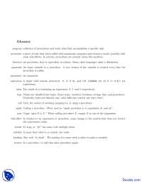 Glossary  - Building Programming Experience - Lecture Slides