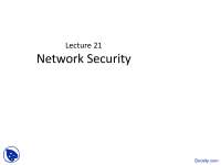 Network Security - Computer Network Systems - Lecture Slides - Docsity