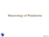Meteorology of Windstorms - Wind Engineering - Lecture Slides