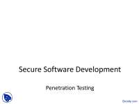 Penetration Testing in Secure Software Development: Techniques and Best Practices