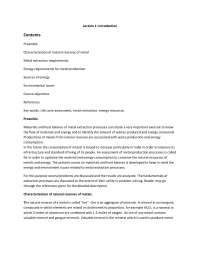Environmental Issues - Materials and Heat Balance in Metallurgical Processes - Lecture Notes