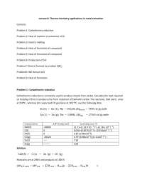 Thermochemistry in Metal Extraction: Reaction Heat, Formation, and Melting Issues