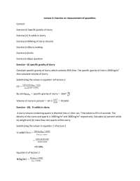 Specific Gravity - Materials and Heat Balance in Metallurgical Processes - Lecture Notes