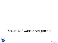 Secure Software Development: Misuse Cases & Checking for Vulnerabilities