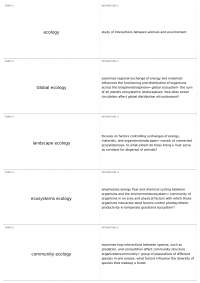 Ecology | BIOL 1108 - Principles of Biology II - Docsity