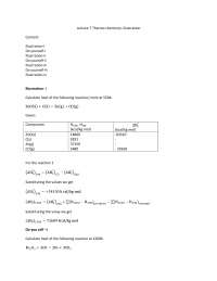 Thermo Chemistry Lecture: Calculating Heat of Reactions and Phase Transformations