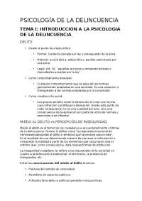psicología de la delincuencia
