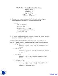 Discrete Mathematical Structures: Homework 5 Solutions for CS173 Spring 2006