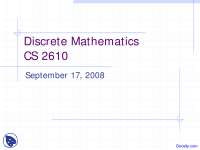 Equal Boolean Functions - Discrete Mathematics - Lecture Slides