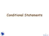 Conditional Statements - Foundations of Mathematics - Lecture Slides