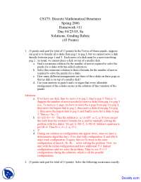 Recurrence Relation - Discrete Mathematics - Solved Homework