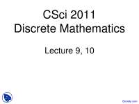 Set Equality - Discrete Mathematics - Lecture Slides