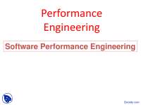 Software Performance Engineering  -  Computer Systems Performance Evaluation - Lecture Slides