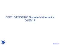 Euclidean Algorithm - Discrete Mathematics - Lecture Slides