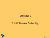 Discrete Probability - Discrete Mathematics and its Applications - Lecture Slides