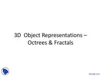 3D Object Representations - Computer Graphics - Lecture Slides - Docsity
