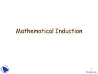 Mathematical Induction - Foundations of Mathematics - Lecture Slides