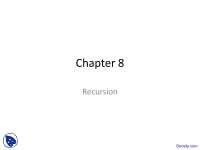 More Recurrence - Discrete Mathematical Structures - Lecture Slides