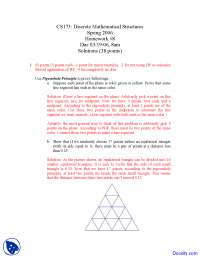 Pigeonhole Principle - Discrete Mathematics - Solved Homework