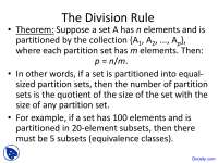 Division Rule - Discrete Structures - Lecture Slides