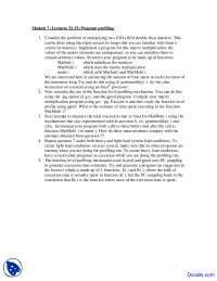 Program Profiling - High Performance Computing - Assignment - Docsity