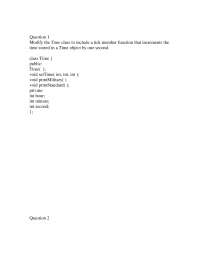 C++ Assignments: Creating Classes for Time, Complex, and Rational Numbers