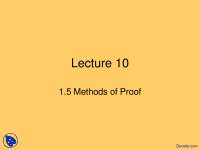 Methods of Proof - Discrete Mathematics and its Applications - Lecture Slides