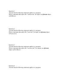 Statement - Computers and Programming I - Home Work