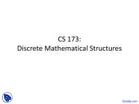 Set Theory - Discrete Mathematics - Lecture Slides