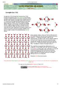 Agua Ice VIII (ice-eight) structure - Polimorfismo gelo VIII - Docsity