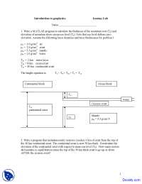 Isostasy - Introduction to Geophysics - Lab