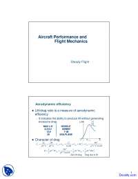 Steady Flight - Aircraft Performance and Flight Mechanics - Lecture ...