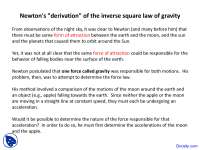 Newton's Inverse Square Law: Understanding Planetary and Terrestrial Gravity
