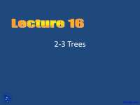 Two Three Trees - Data Structures - Lecture Slides - Docsity