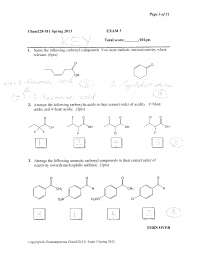 Organic Chemistry II - Solutions to Exam 3 | CHEM 228 - Docsity