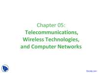 Telecommunications - Introduction to Information Technology - Lecture Slides