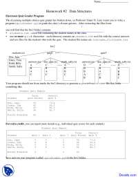 Electronic Quiz - Data Structures - Homework