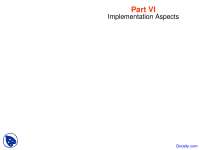 Implementation Aspects - Parallel Processing - Lecture Slides - Docsity