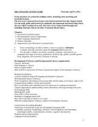 Exam 2 Study Guide - Communication Sciences and Disorders | SHS 170