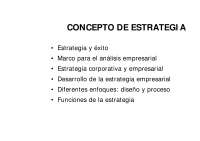 Concepto De Estrategia - Apuntes - Dirección General - Economía - Parte 1