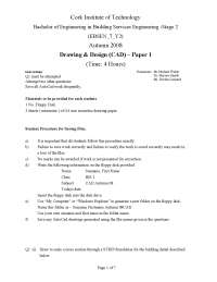 Floor Insulation - Drawing amd Design CAD - Past Exam Paper - Docsity