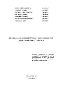 Relatório Identificação de Eletrólitos