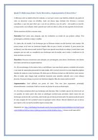 Qual É A Diferença Entre Texto Narrativo, Argumentativo E Descritivo