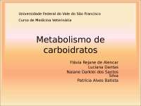 Metabolismo de Carboidratos - Apostilas - Veterinaria