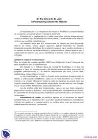 Modularización - Texto Parnas - Diseño de Sistemas